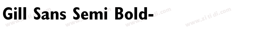 Gill Sans Semi Bold字体转换